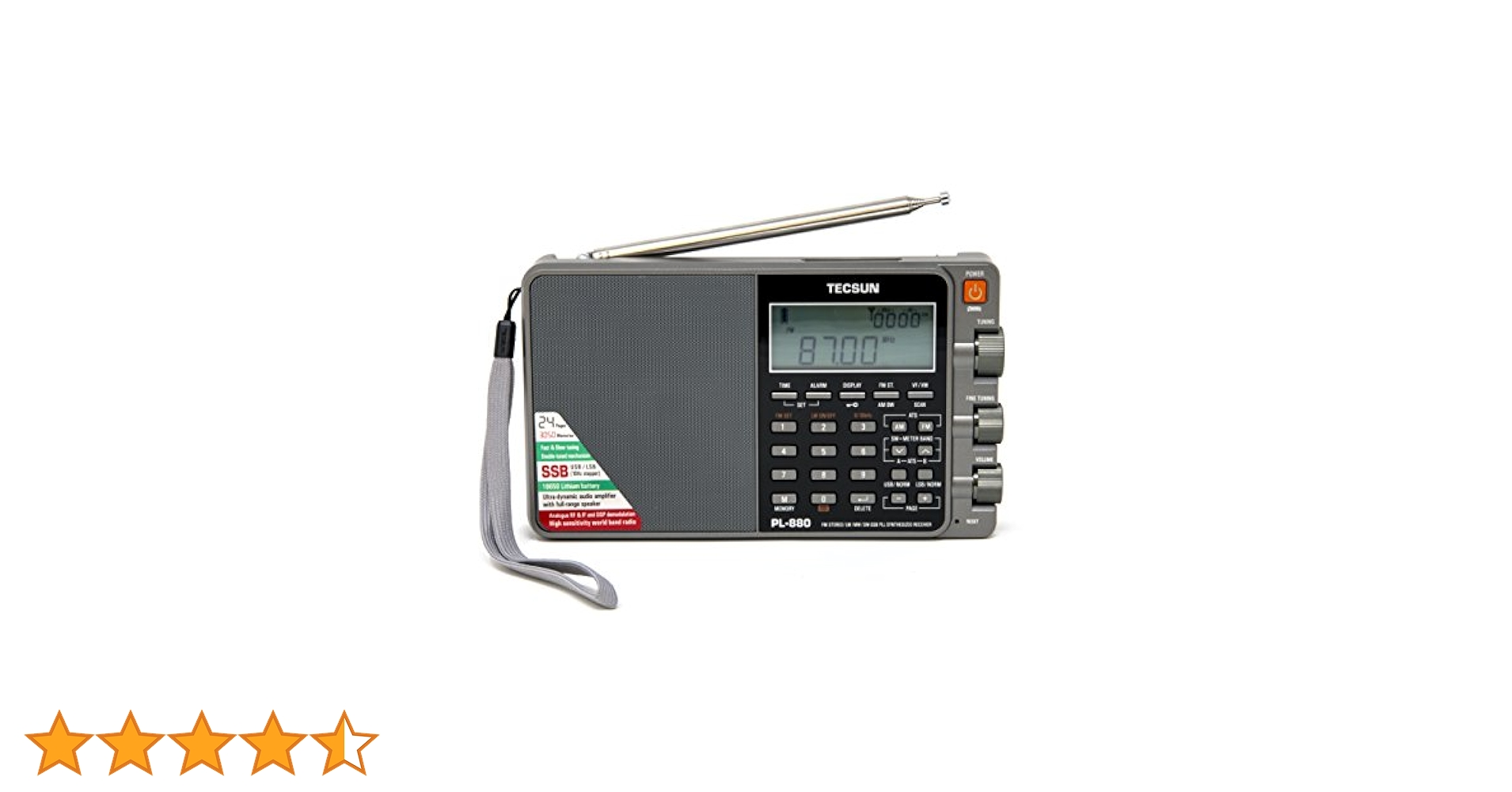 TECSUN高感度短波ラジオPL-880 ホワイトカラー Amazon.co.jp: TECSUN短波ラジオPL-880 ホワイトカラー : 家電